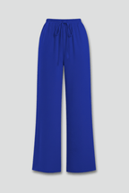Women’s Flowing Palazzo Trousers with Drawstring Waist and Pockets