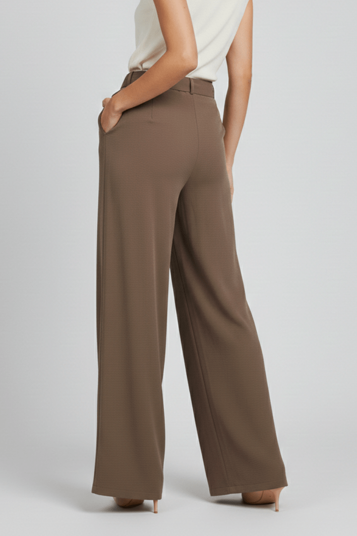 Women’s Wide-Leg Drawstring Waist Palazzo Trousers – Relaxed Summer Style