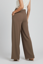 Women’s Wide-Leg Drawstring Waist Palazzo Trousers – Relaxed Summer Style