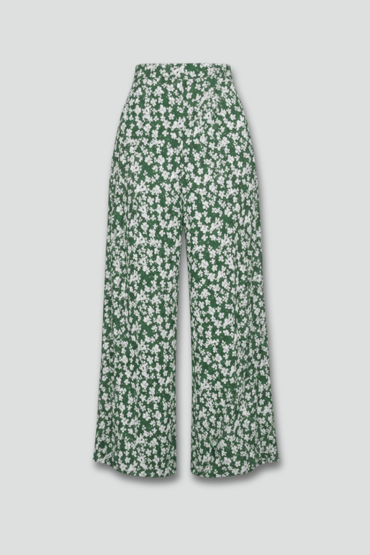 Women’s Casual Floral Palazzo Trousers – Relaxed Summer Style