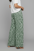 Women’s Casual Floral Palazzo Trousers – Relaxed Summer Style