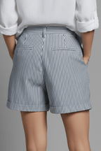 Women’s Striped High Waist Tailored Shorts for Summer Styling