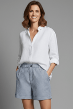 Women’s Striped High Waist Tailored Shorts for Summer Styling