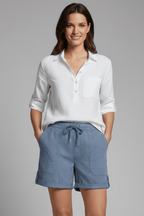 Women’s Casual Drawstring Pocket Shorts for Summer Comfort