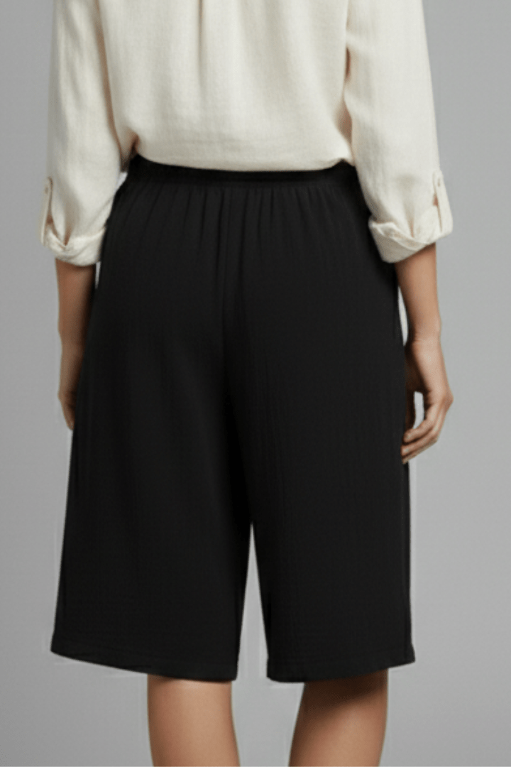 Women’s Relaxed Wide Leg Button Shorts for Summer Styling