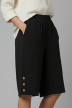 Women’s Relaxed Wide Leg Button Shorts for Summer Styling