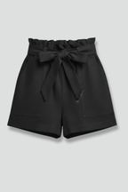 Women’s Tailored Tie Waist Shorts with Pockets