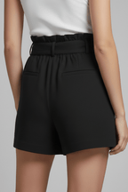 Women’s Tailored Tie Waist Shorts with Pockets