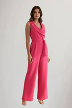 Women’s V-Neck Sleeveless Tie-Waist Jumpsuit – Relaxed Summer Style