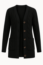 Women’s Classic Cable Knit Cardigan for Everyday Wear