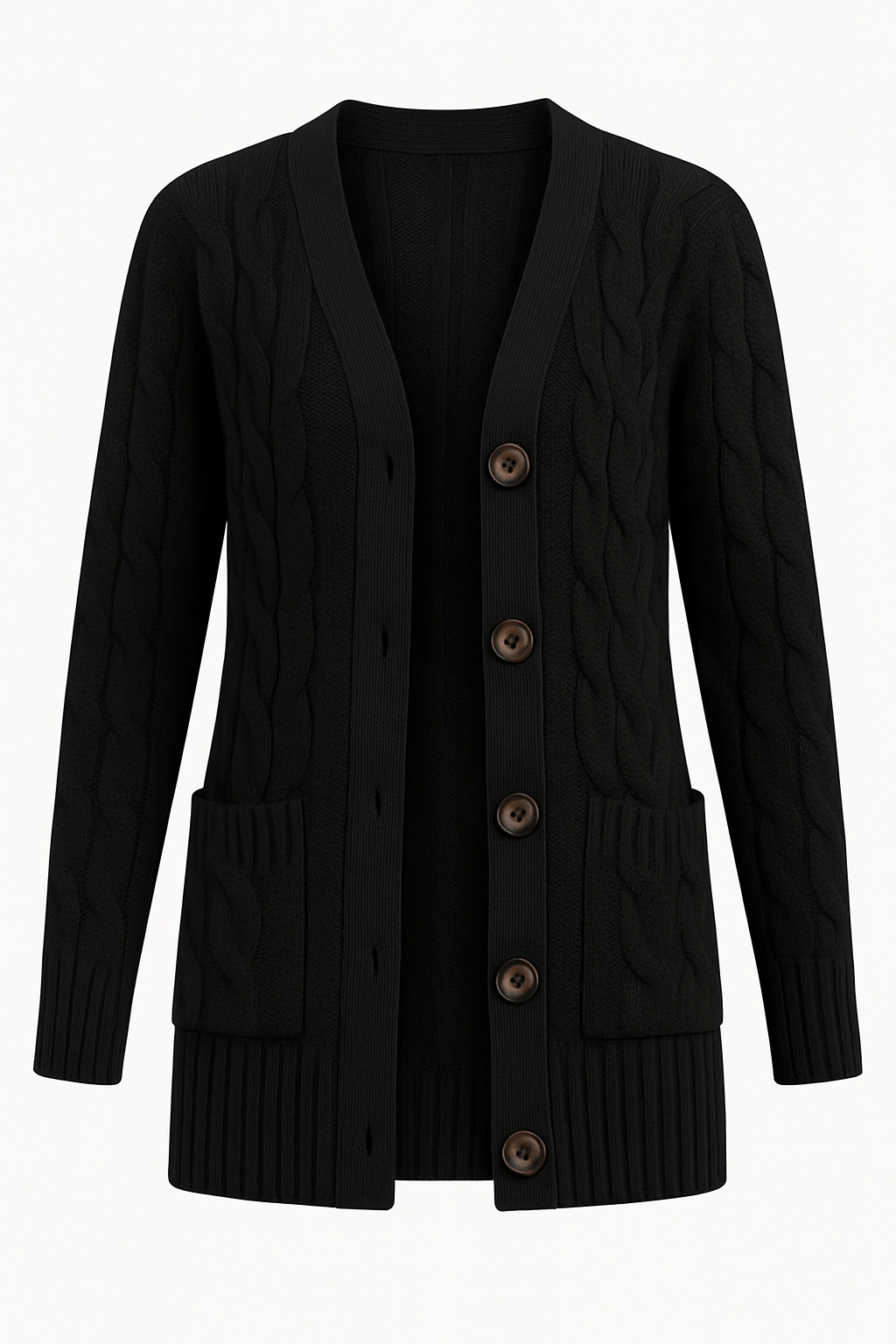 Women’s Classic Cable Knit Cardigan for Everyday Wear
