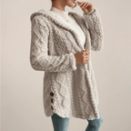 Women’s Hooded Textured Cardigan for Spring and Summer Layering