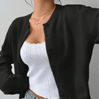 Women’s Cropped Button Cardigan - Effortless Spring Layering