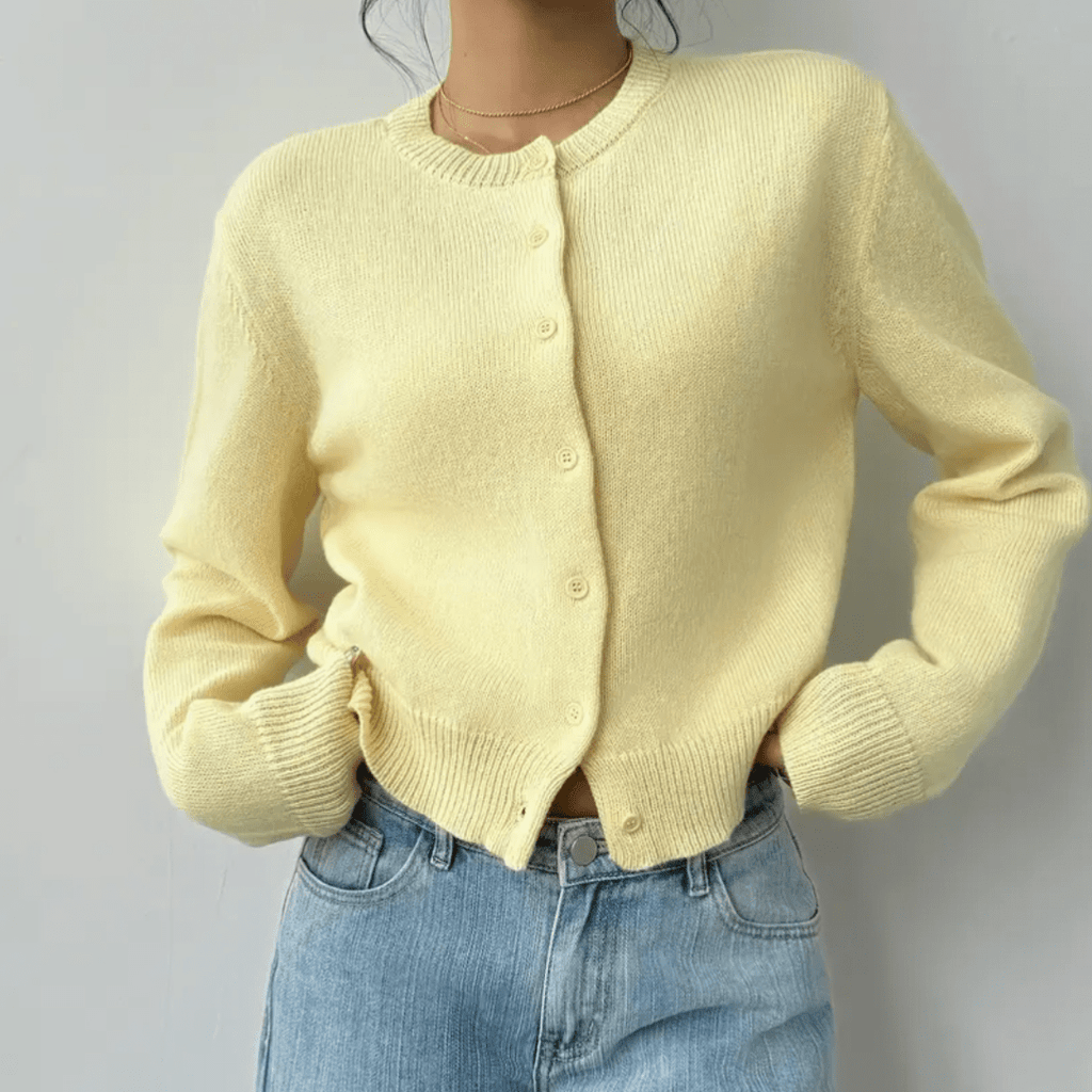 Women’s Cropped Button Cardigan - Effortless Spring Layering