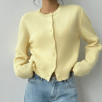 Women’s Cropped Button Cardigan - Effortless Spring Layering