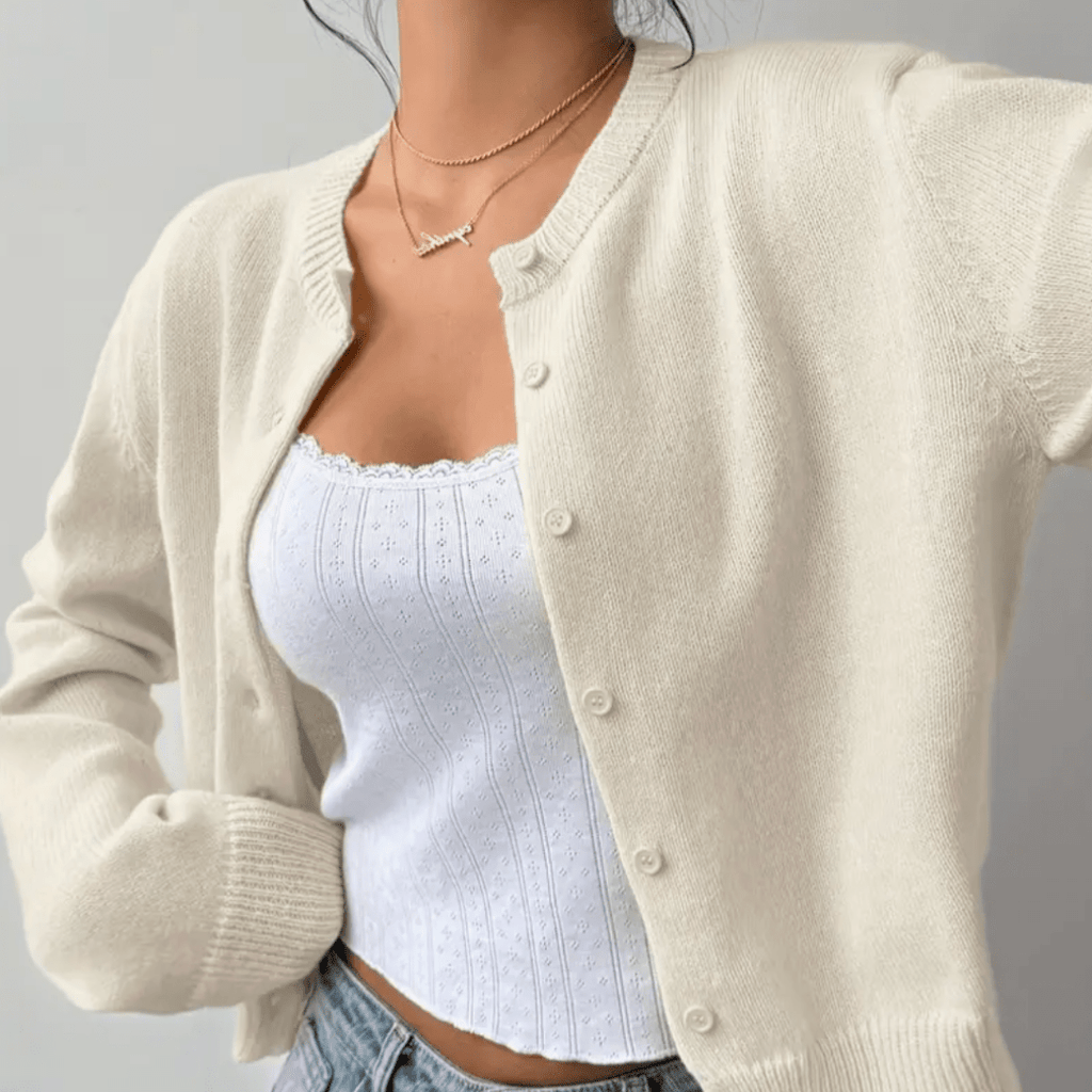 Women’s Cropped Button Cardigan - Effortless Spring Layering