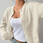 Women’s Cropped Button Cardigan - Effortless Spring Layering