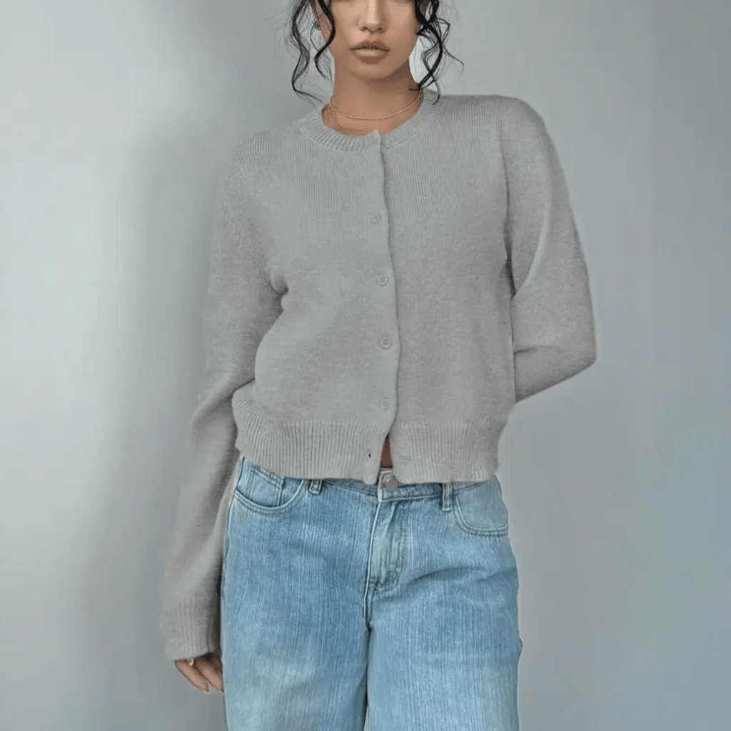 Women’s Cropped Button Cardigan - Effortless Spring Layering