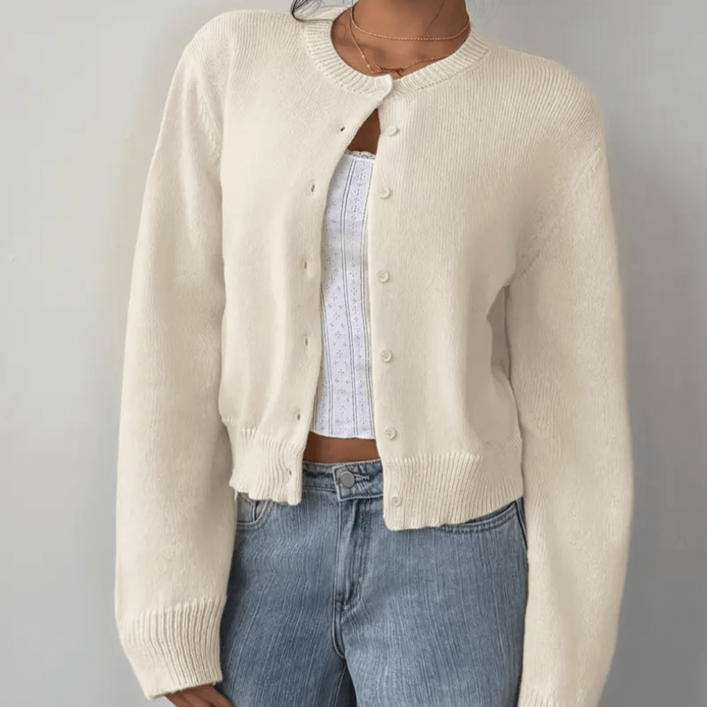 Women’s Cropped Button Cardigan - Effortless Spring Layering
