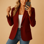 Women’s Tailored Fitted Blazer Jacket - Modern Summer Style