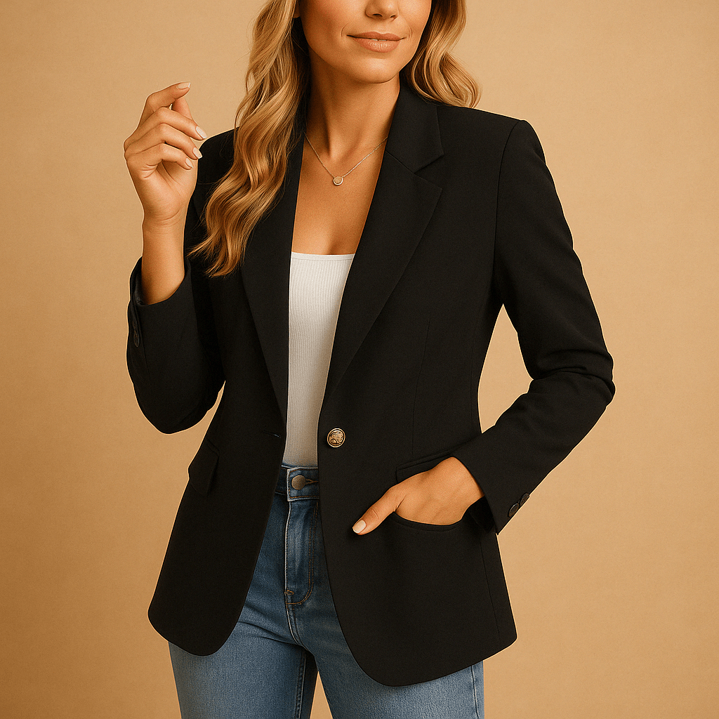 Women’s Tailored Fitted Blazer Jacket - Modern Summer Style