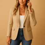 Women’s Tailored Fitted Blazer Jacket - Modern Summer Style
