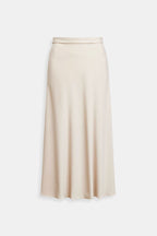 Women’s Elegant High Waist Maxi Skirt – Relaxed Summer Style Cream White
