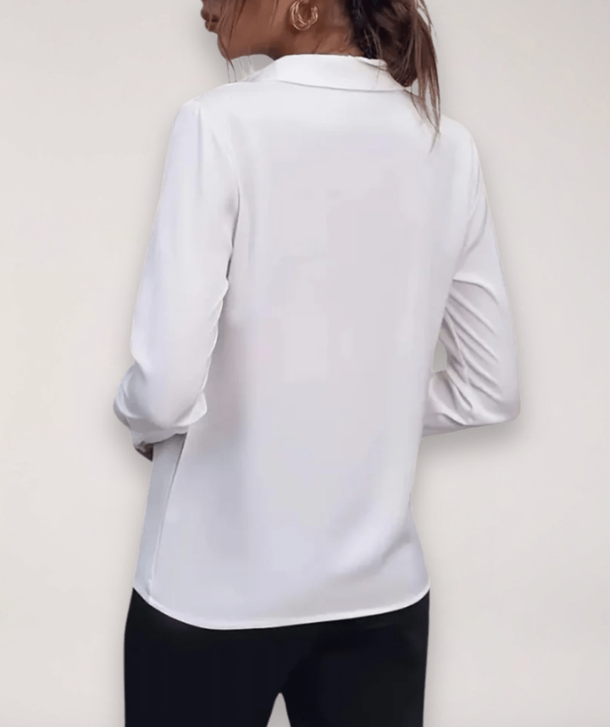 Women’s Elegant Tailored Button-Up Work Blouse