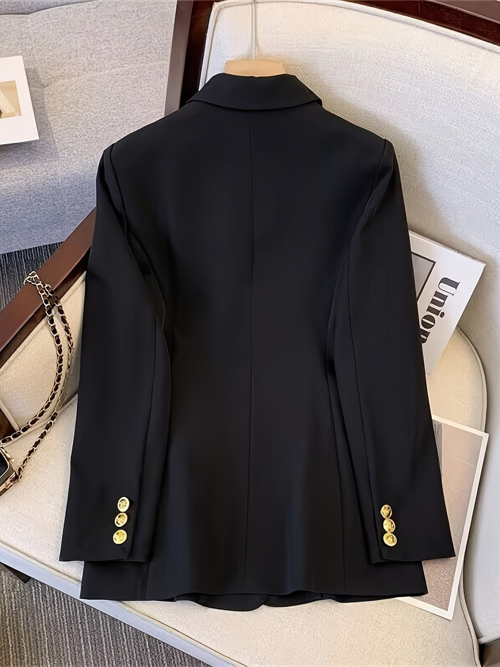 Women’s Tailored Double Breasted Blazer Jacket for Winter Styling