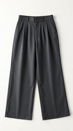 Women’s High Waisted Wide Leg Trousers for Effortless Summer Style Dark Grey