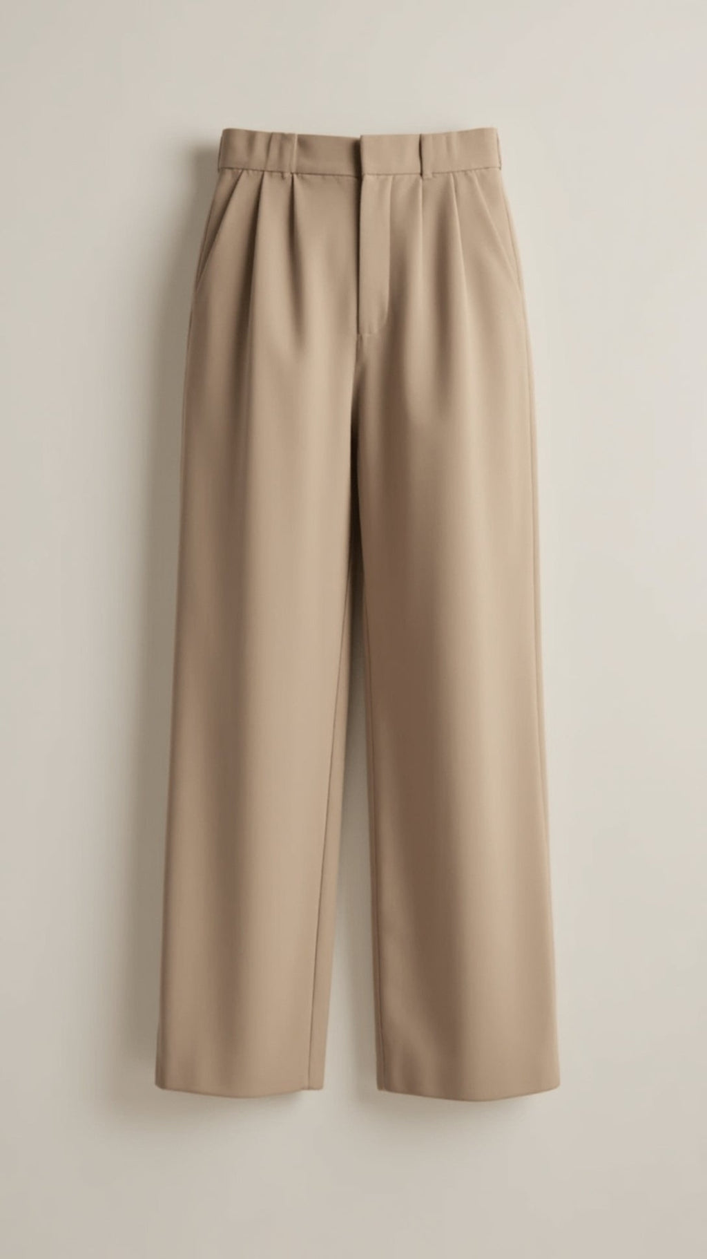 Women’s High Waisted Wide Leg Trousers for Effortless Summer Style Beige