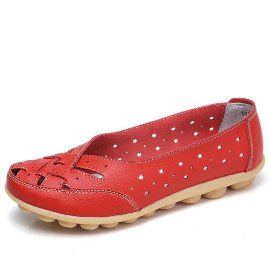 Women’s Ultra Comfortable Ballerinas – Everyday Footwear Red