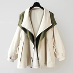 Women’s Elegant Autumn Windproof Raincoat White