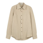 Men’s Vertical Stripe Button-Up Long Saleeve Dress Shirt