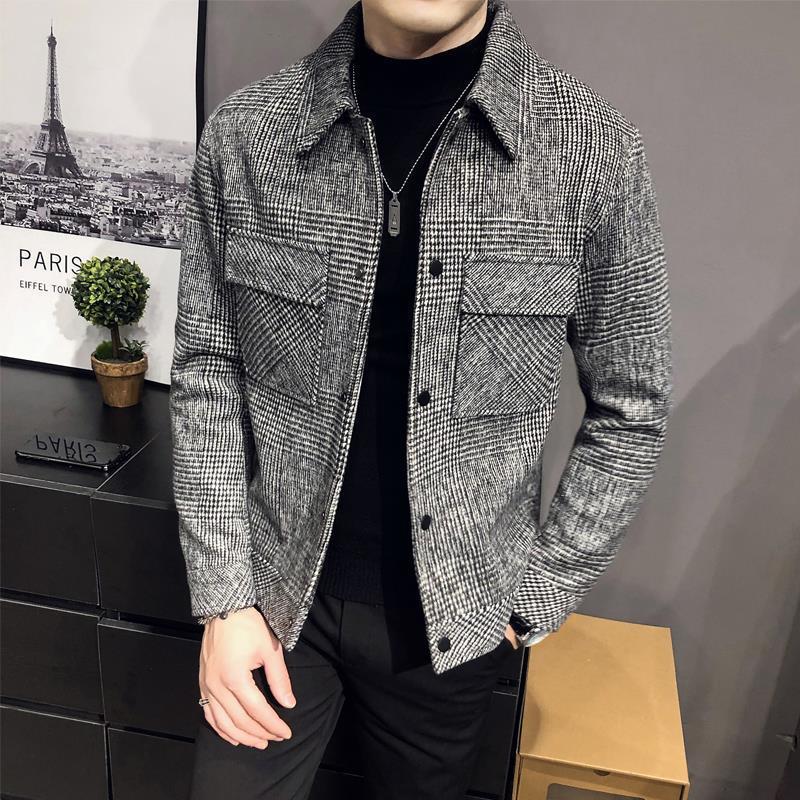 Men’s Relaxed Fit Plaid Shirt Jacket