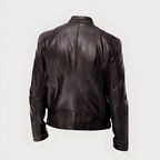 Men’s Classic Biker Jacket with Zip