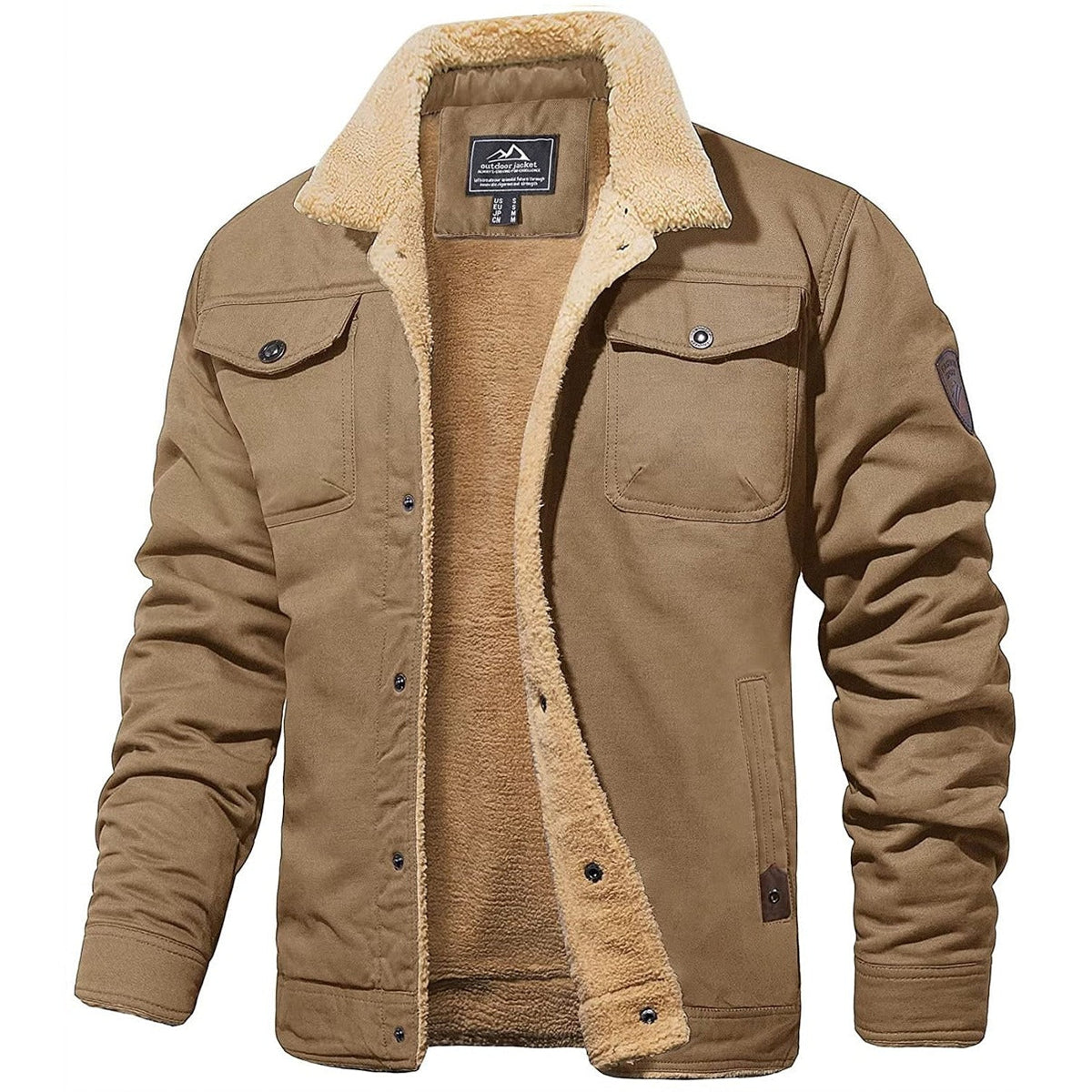 Men’s Stylish Bomber Jacket Khaki