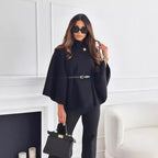 Women’s Stylish Butterfly Jacket with Belt Black
