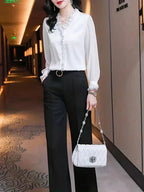 Women’s Elegant Long Sleeve Ruffle Blouse – Effortless Summer Style