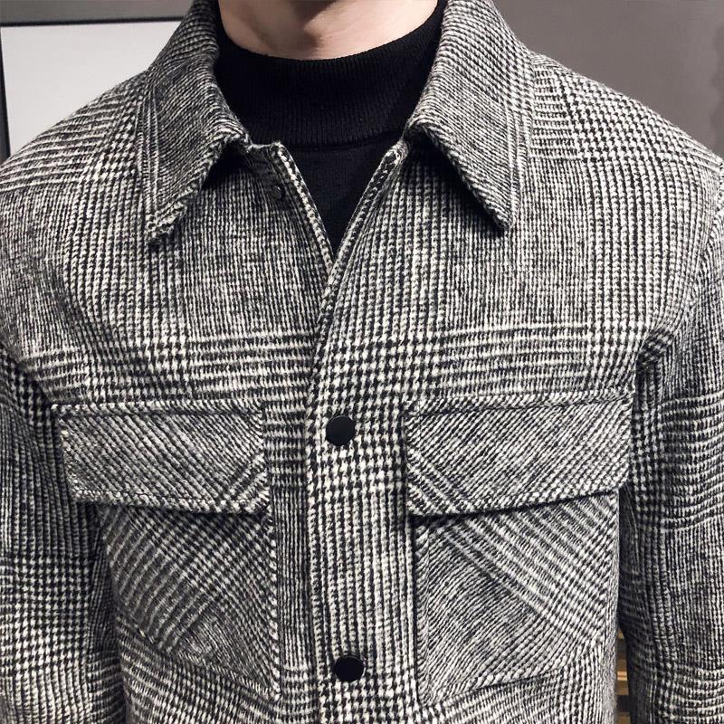 Men’s Relaxed Fit Plaid Shirt Jacket