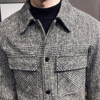 Men’s Relaxed Fit Plaid Shirt Jacket