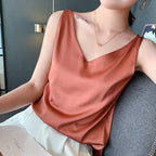 Women’s Elegant Camisole Blouse with Adjustable Straps Orange