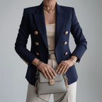Women’s Modern Tailored Blazer for Casual Summer Elegance Blue