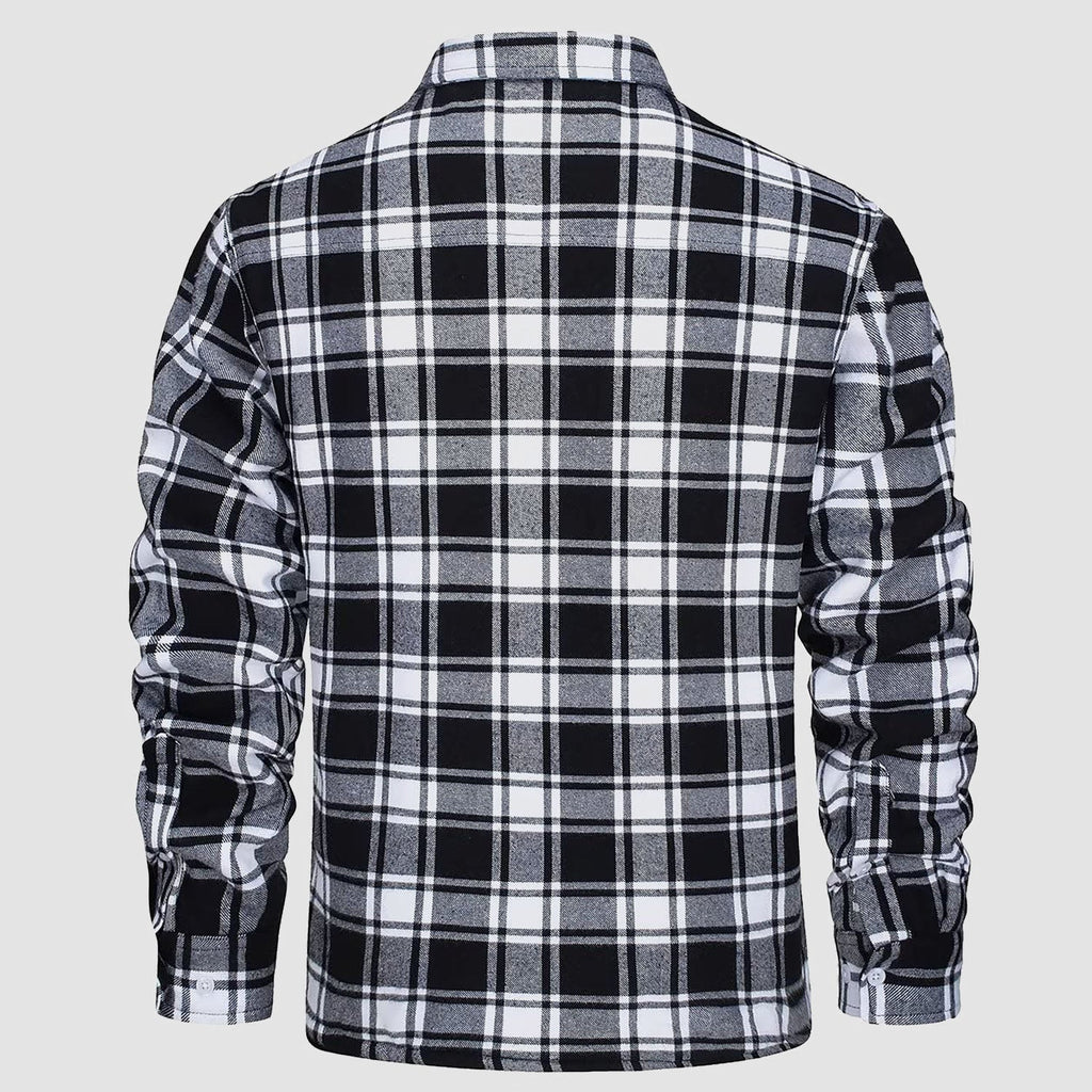 Men’s Lined Checked Shirt Jacket
