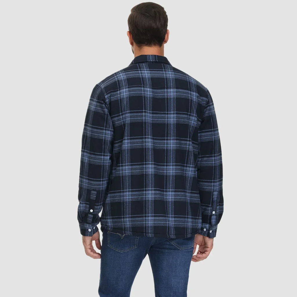 Men’s Lined Checked Shirt Jacket
