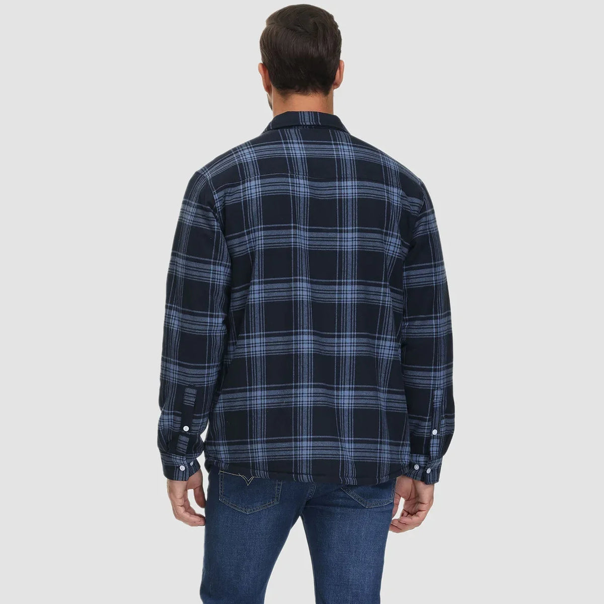 Men’s Lined Checked Shirt Jacket