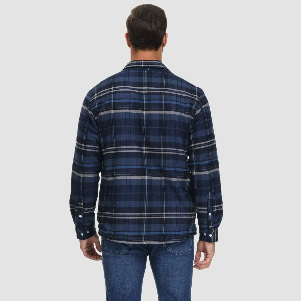 Men’s Lined Checked Shirt Jacket