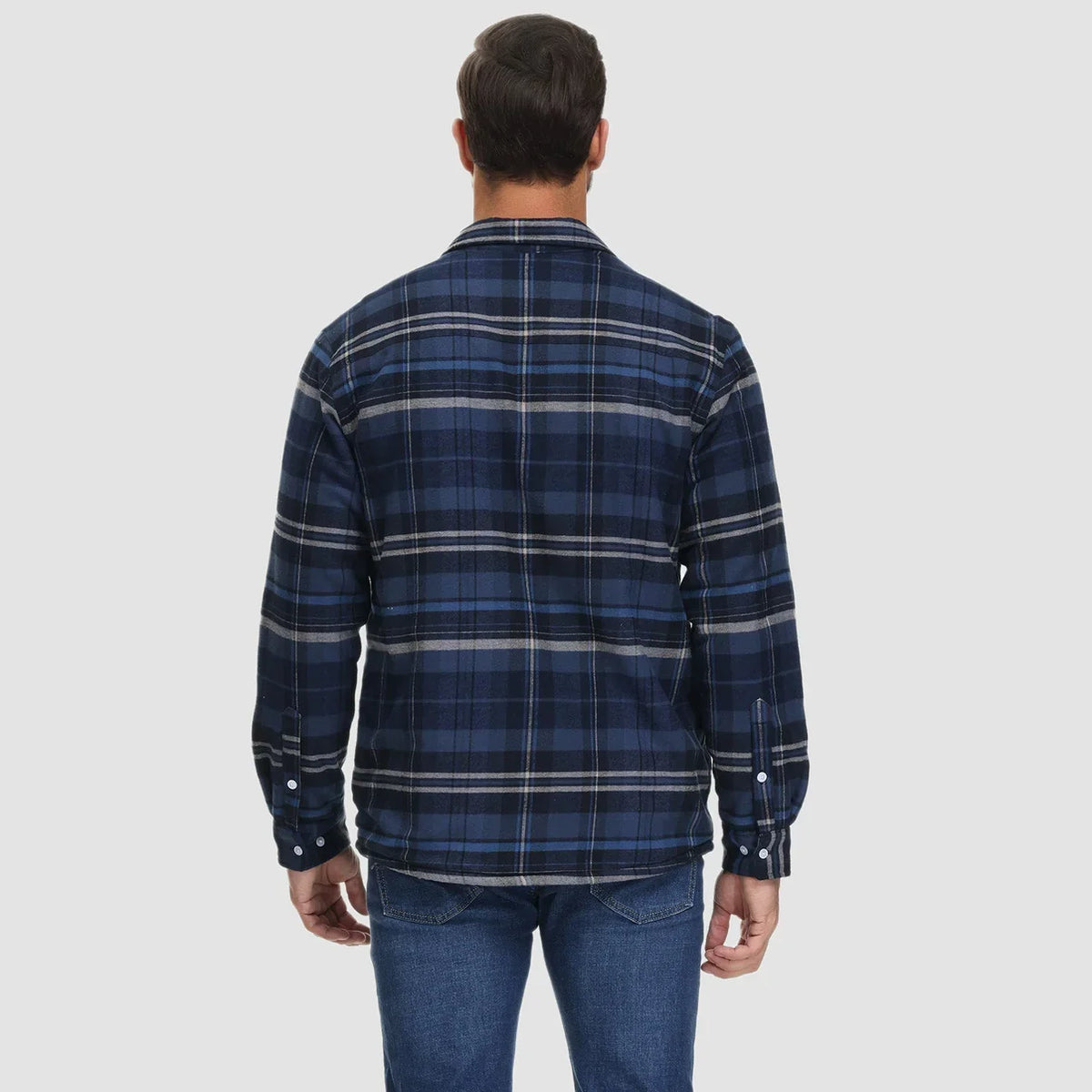 Men’s Lined Checked Shirt Jacket