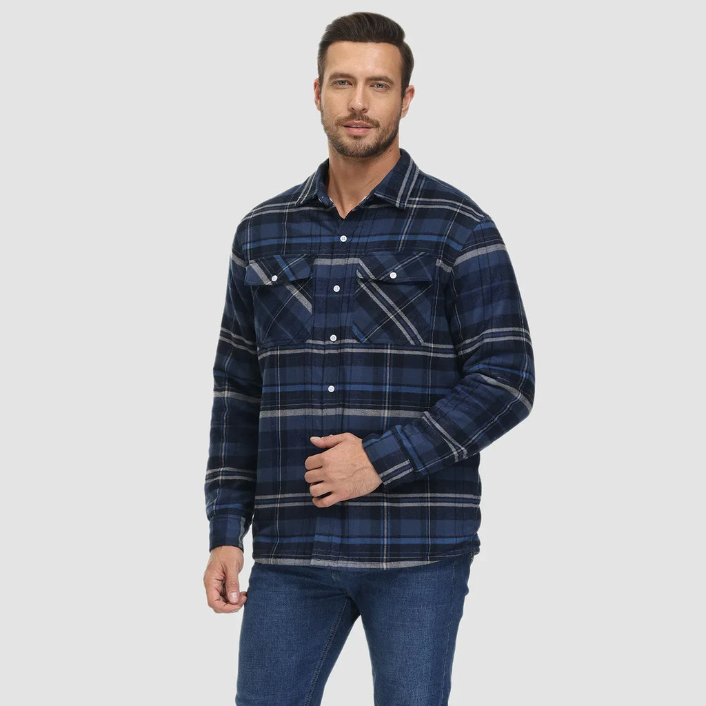 Men’s Lined Checked Shirt Jacket