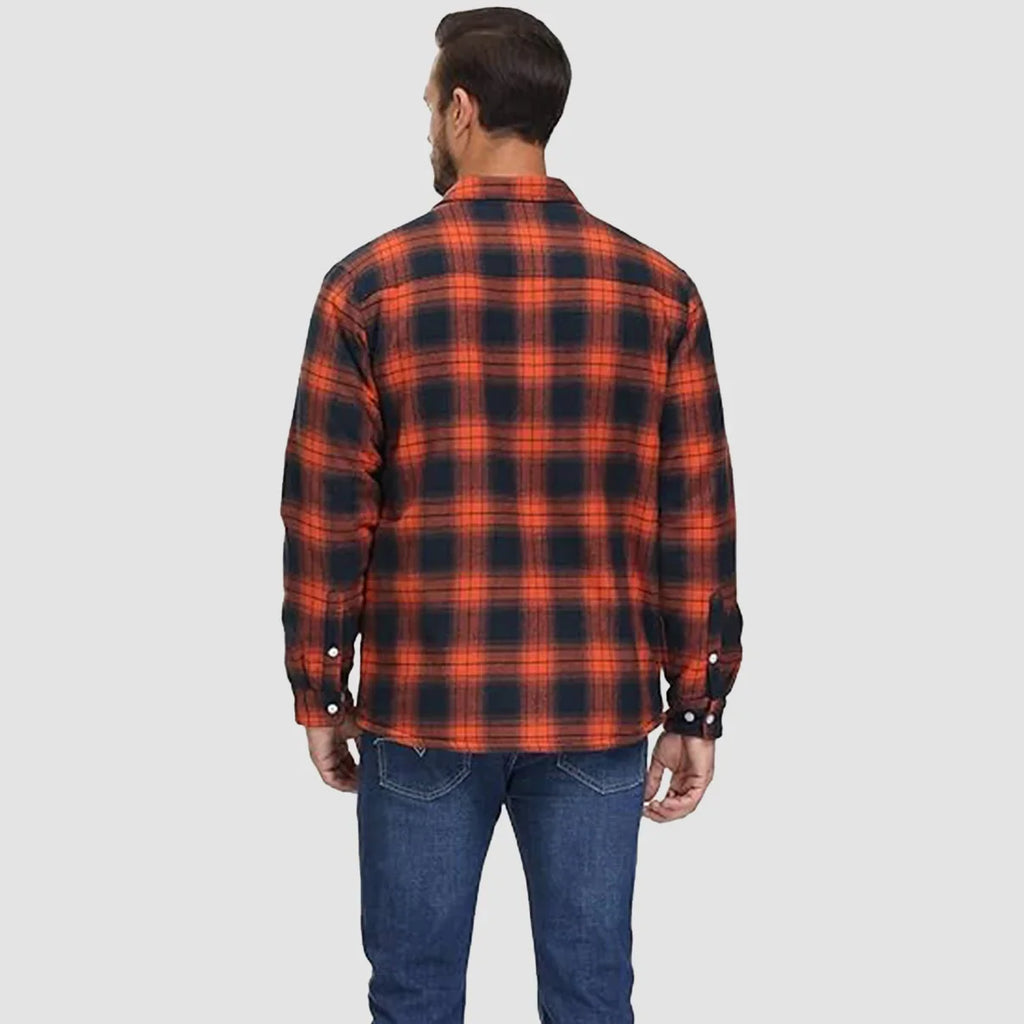 Men’s Lined Checked Shirt Jacket